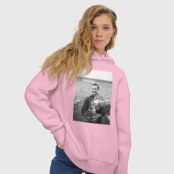 Женское худи Oversize хлопок Великий Лев Яшин - фото 2