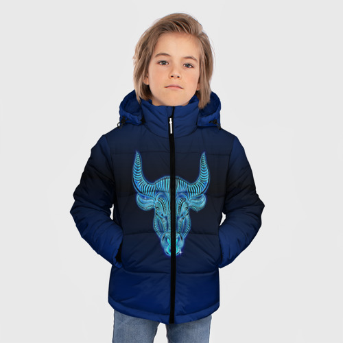 Зимняя куртка для мальчиков 3D Знаки Зодиака Телец, цвет красный - фото 3