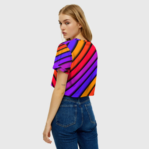 Женская футболка Crop-top 3D Руки Вверх, цвет 3D печать - фото 5