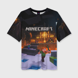 Женская футболка oversize 3D Minecraft