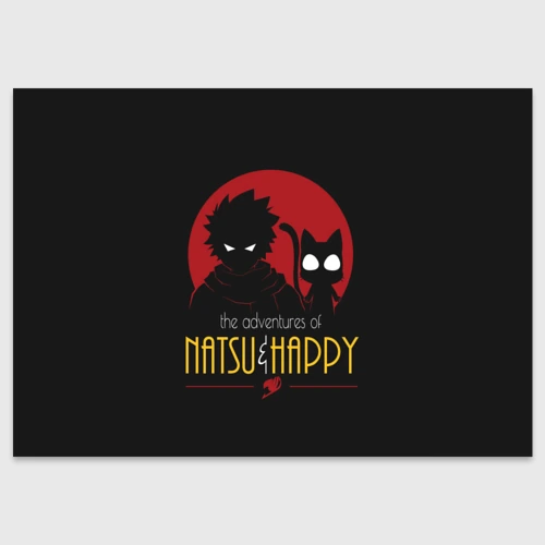 Поздравительная открытка Хвост Феи Natsu i Happy
