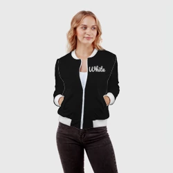 Женский бомбер 3D Белыйwhite - фото 2