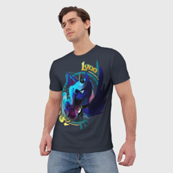 Мужская футболка 3D My little pony Luna - фото 2