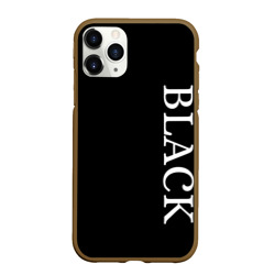 Чехол для iPhone 11 Pro Max матовый Чёрная футболка с текстом