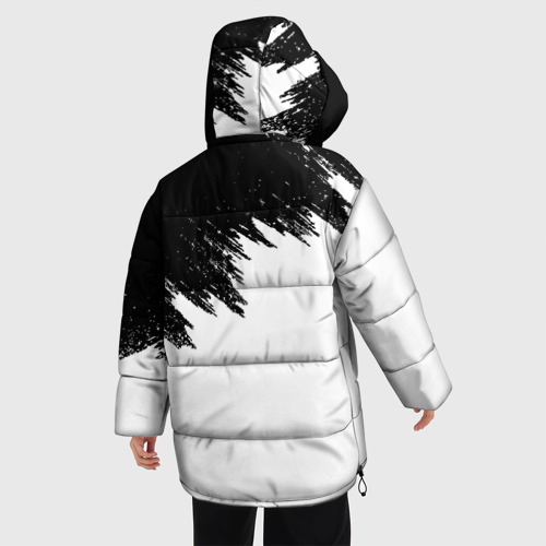 Женская зимняя куртка 3D с принтом Detroit Become Human, вид сзади #2