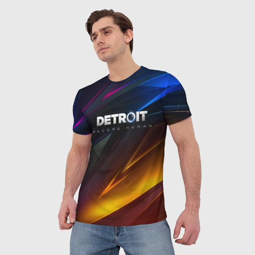 Мужская футболка 3D Detroit Become Human, цвет 3D печать - фото 3