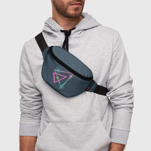 Поясная сумка 3D Неоновый треугольник - фото 3