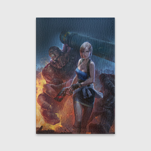 Обложка для паспорта матовая кожа Resident evil Обитель зла, цвет синий