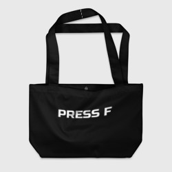 Пляжная сумка 3D С надписью Press f