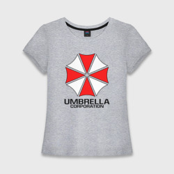 Женская футболка хлопок Slim Umbrella Corp Resident evil Обитель зла