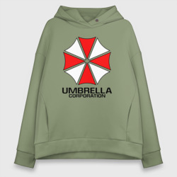 Женское худи Oversize хлопок Umbrella Corp Resident evil Обитель зла