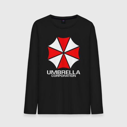 Мужской лонгслив хлопок Umbrella Corp, цвет черный