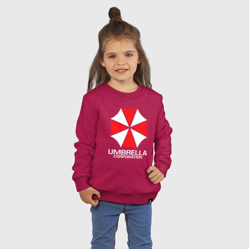 Детский свитшот хлопок Umbrella Corp, цвет маджента - фото 3