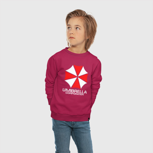 Детский свитшот хлопок Umbrella Corp, цвет маджента - фото 5