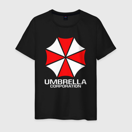 Мужская футболка хлопок с принтом Umbrella Corp, вид спереди #2