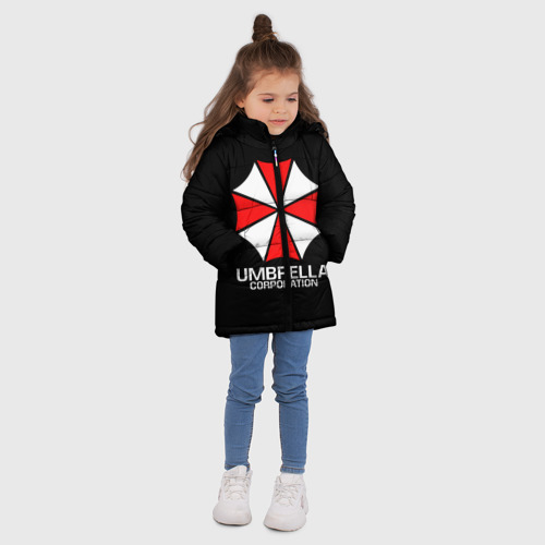 Зимняя куртка для девочек 3D Umbrella Corp Амбрелла Корп, цвет черный - фото 5