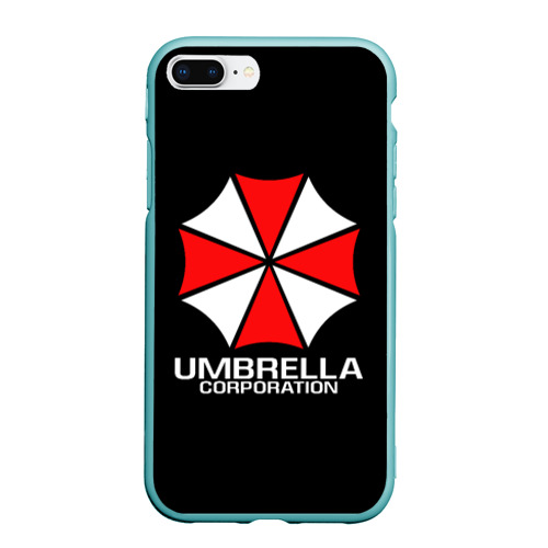 Чехол для iPhone 7Plus/8 Plus матовый Umbrella Corp Амбрелла Корп, цвет мятный