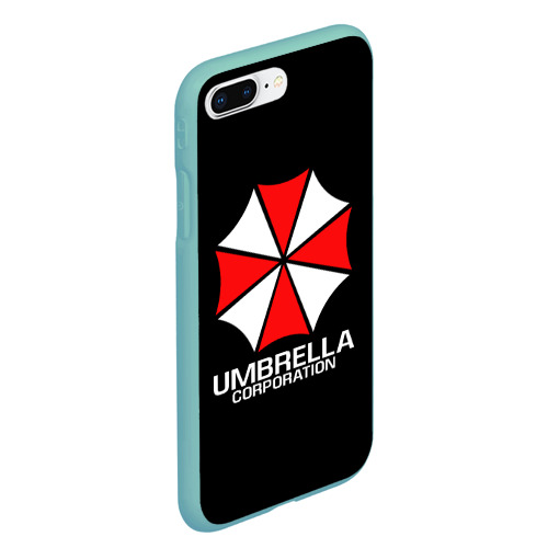 Чехол для iPhone 7Plus/8 Plus матовый Umbrella Corp Амбрелла Корп, цвет мятный - фото 3