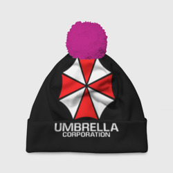 Шапка 3D c помпоном Umbrella Corp Амбрелла Корп