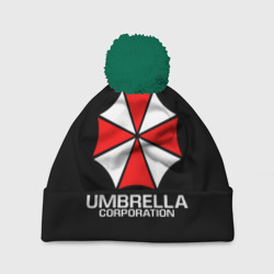 Шапка 3D c помпоном Umbrella Corp Амбрелла Корп