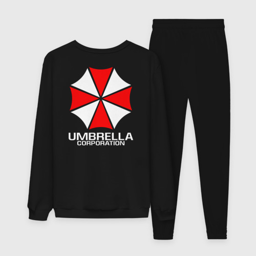 Мужской костюм хлопок Umbrella Corp Амбрелла на спине, цвет черный - фото 2