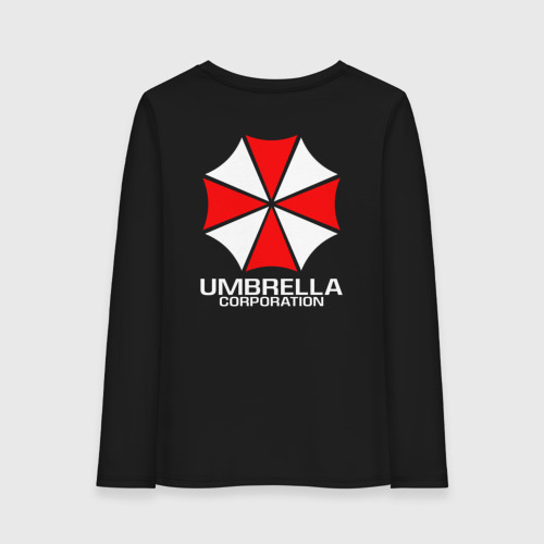 Женский лонгслив хлопок Umbrella Corp Амбрелла на спине, цвет черный - фото 2