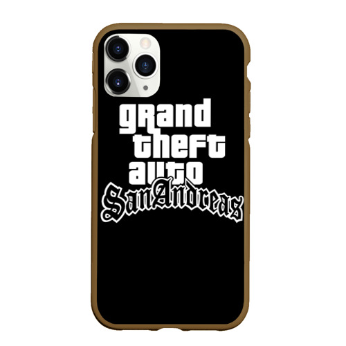 Чехол для iPhone 11 Pro Max матовый GTA San Andreas, цвет коричневый