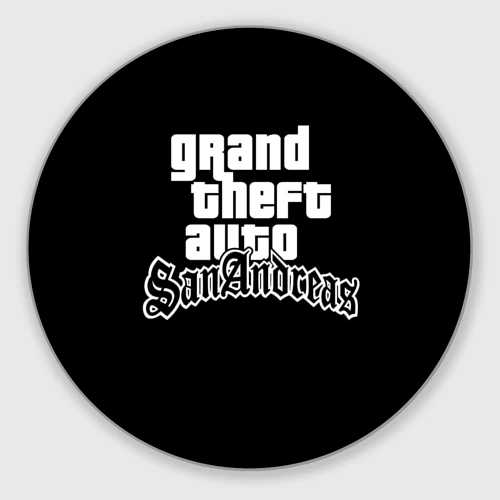 Круглый коврик для мышки GTA San Andreas