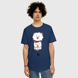 Мужская футболка хлопок Oversize BTS BT21 RJ - фото 2