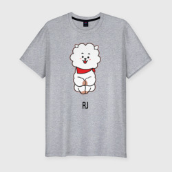 Мужская футболка хлопок Slim BTS BT21 RJ