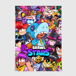 Постер Brawl Stars Leon shark Леон акула