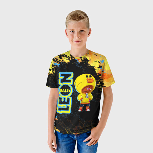 Детская футболка 3D Brawl Stars Leon Sally, цвет 3D печать - фото 3