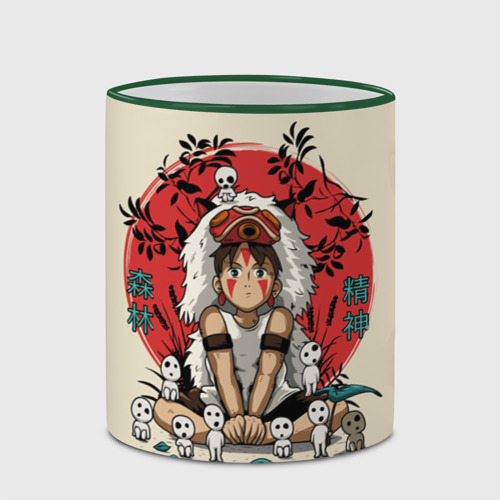 Кружка с полной запечаткой Princess Mononoke, цвет Кант зеленый - фото 4