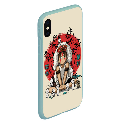 Чехол для iPhone XS Max матовый Princess Mononoke, цвет мятный - фото 3