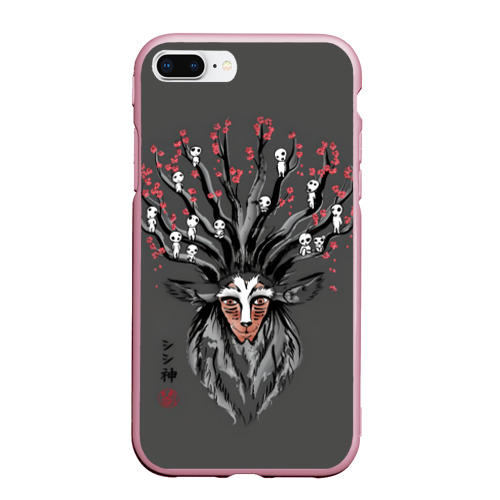 Чехол для iPhone 7Plus/8 Plus матовый Princess Mononoke, цвет розовый