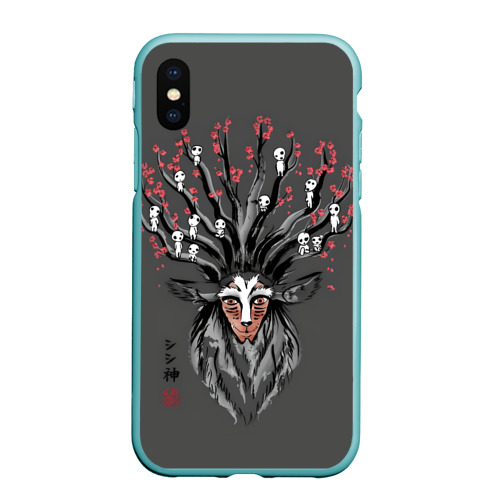 Чехол для iPhone XS Max матовый Princess Mononoke, цвет мятный