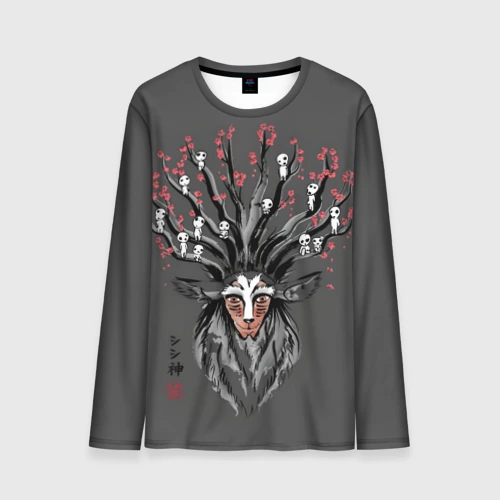 Мужской лонгслив 3D Princess Mononoke