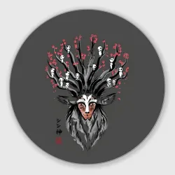 Круглый коврик для мышки Princess Mononoke