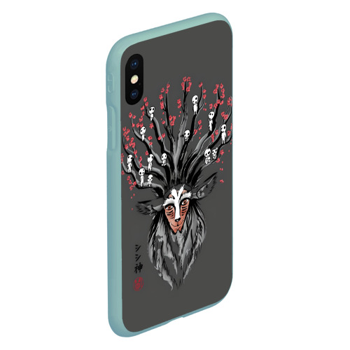 Чехол для iPhone XS Max матовый Princess Mononoke, цвет мятный - фото 3