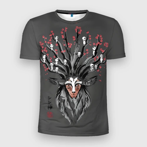 Мужская футболка 3D Slim Princess Mononoke