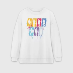 Женский свитшот oversize без начеса хлопок Киану Ривз