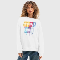 Женский свитшот oversize без начеса хлопок Киану Ривз - фото 2