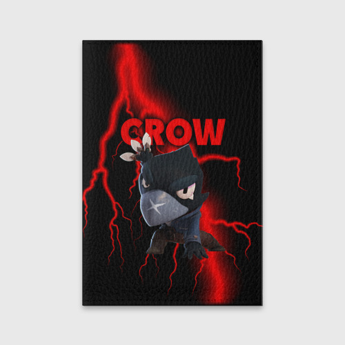 Обложка для паспорта матовая кожа Brawl Stars crow, цвет черный