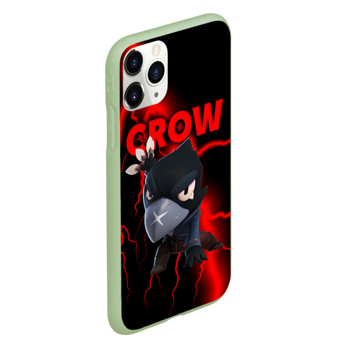 Чехол для iPhone 11 Pro матовый Brawl Stars crow, цвет салатовый - фото 3