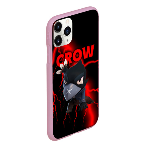 Чехол для iPhone 11 Pro Max матовый Brawl Stars crow, цвет розовый - фото 3