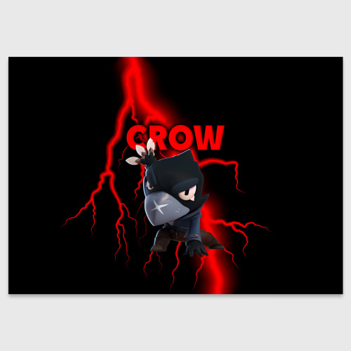 Поздравительная открытка Brawl Stars crow, цвет белый