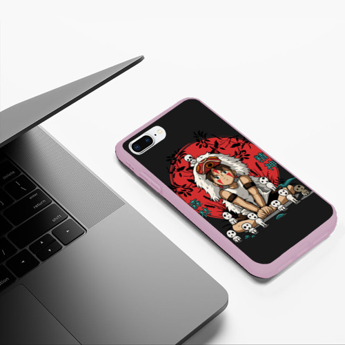 Чехол для iPhone 7Plus/8 Plus матовый Princess Mononoke, цвет розовый - фото 5