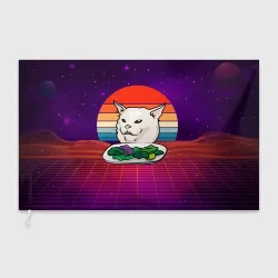 Флаг 3D Woman yelling at a cat