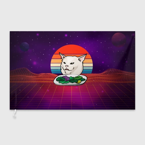 Флаг 3D Woman yelling at a cat