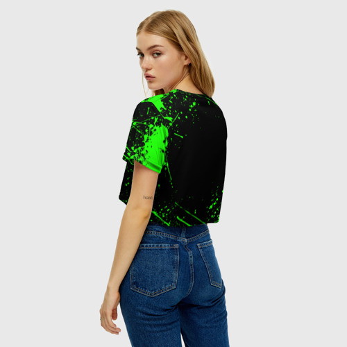 Женская футболка Crop-top 3D Brawl Stars Leon, цвет 3D печать - фото 5